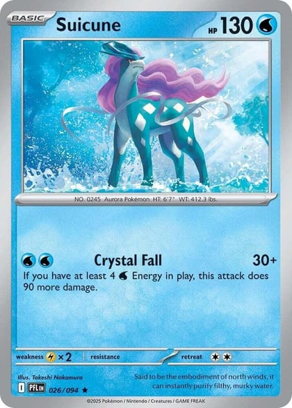 Suicune, ME02: Phantasmal Flames 026/094