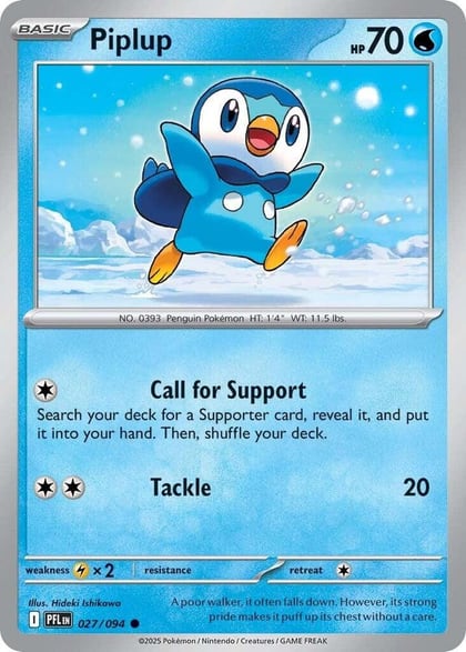 Piplup - 027/094, ME02: Phantasmal Flames 027/094