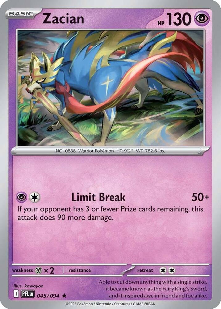 Zacian - 045/094, ME02: Phantasmal Flames 045/094