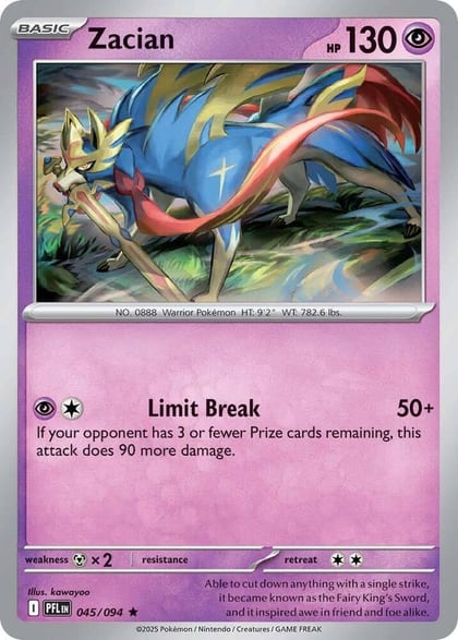 Zacian - 045/094, ME02: Phantasmal Flames 045/094