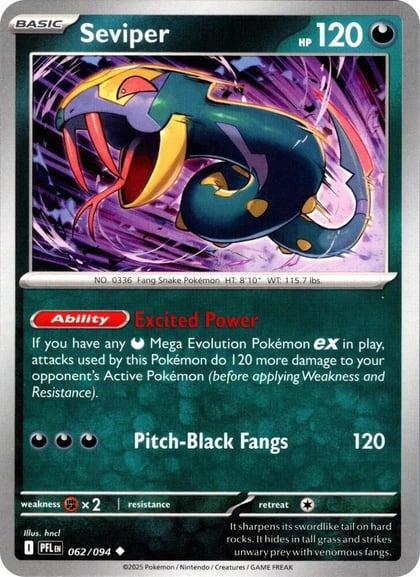 Seviper, ME02: Phantasmal Flames 062/094