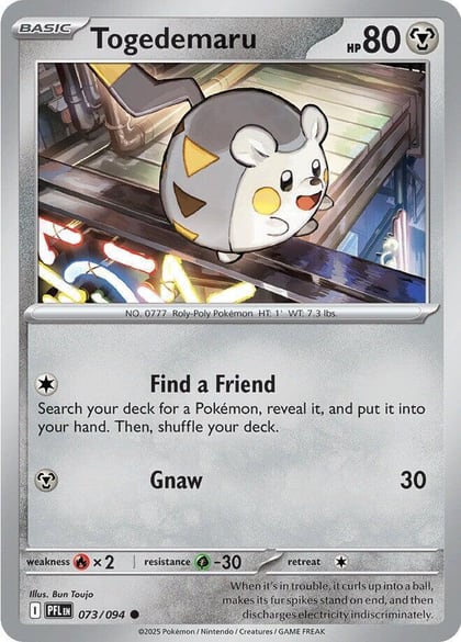 Togedemaru - 073/094, ME02: Phantasmal Flames 073/094