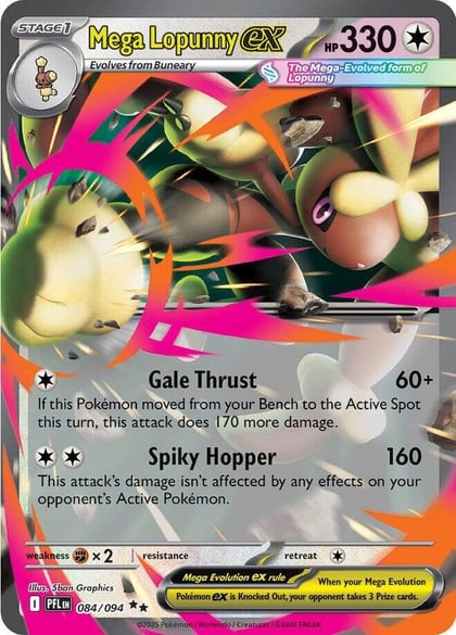 Mega Lopunny ex - 084/094, ME02: Phantasmal Flames 084/094