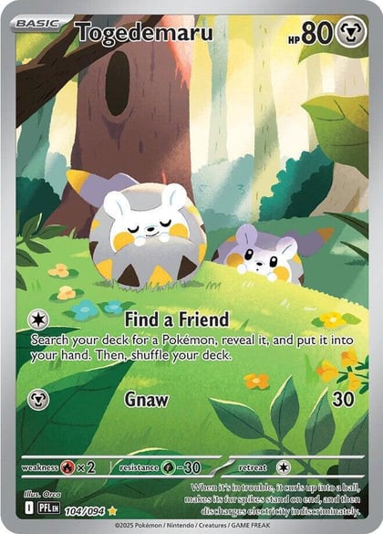Togedemaru - 104/094, ME02: Phantasmal Flames 104/094
