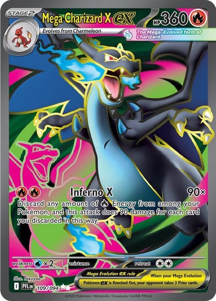 Mega Charizard X ex - 109/094, ME02: Phantasmal Flames 109/094