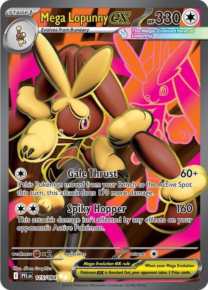 Mega Lopunny ex - 115/094, ME02: Phantasmal Flames 115/094