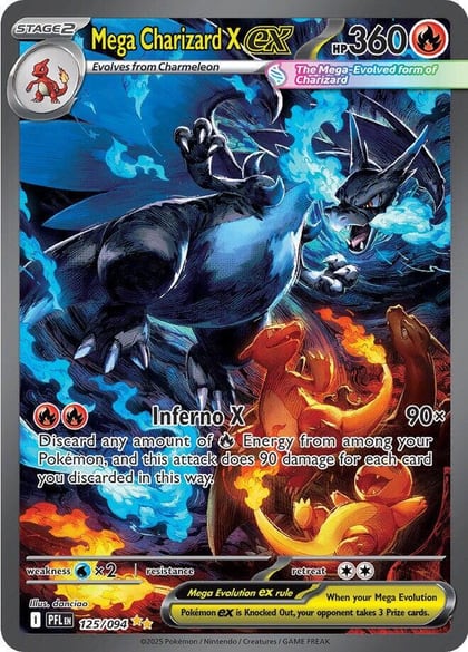 Mega Charizard X ex - 125/094, ME02: Phantasmal Flames 125/094