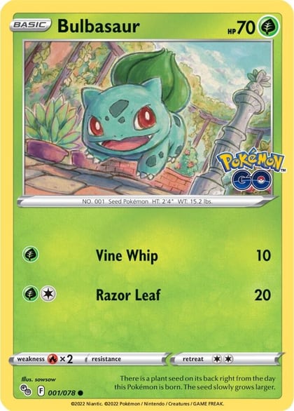 Bulbasaur, Pokemon GO 001/078