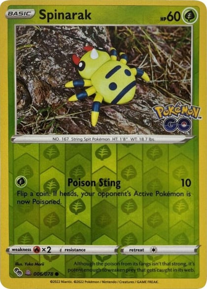 Spinarak (Peelable Ditto), Pokemon GO 006/078