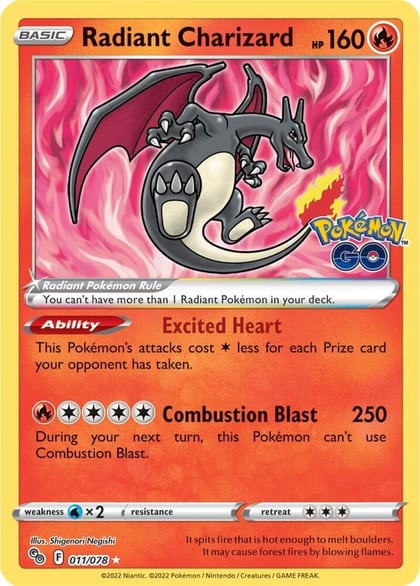 Radiant Charizard, Pokemon GO 011/078