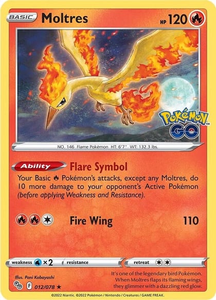 Moltres, Pokemon GO 012/078