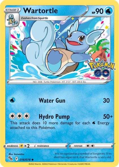 Wartortle, Pokemon GO 016/078