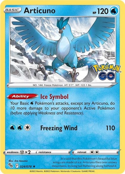 Articuno, Pokemon GO 024/078