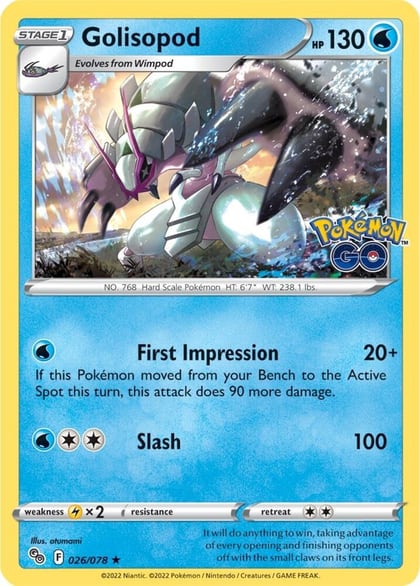 Golisopod, Pokemon GO 026/078