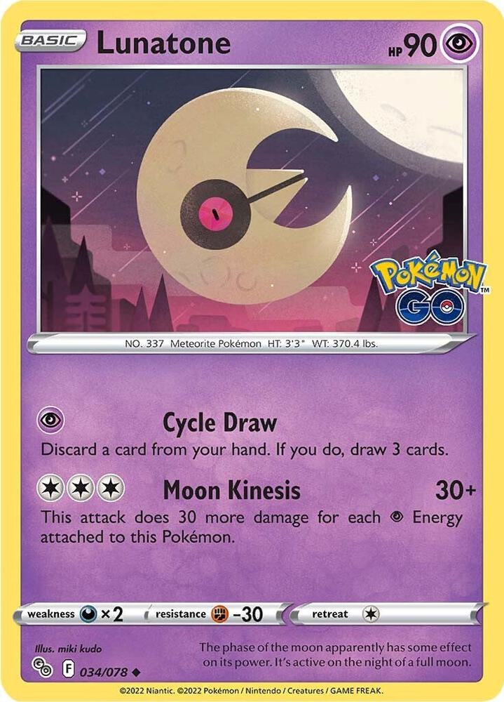 Lunatone, Pokemon GO 034/078