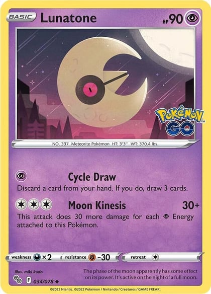 Lunatone, Pokemon GO 034/078