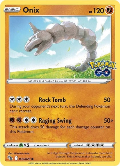 Onix, Pokemon GO 036/078