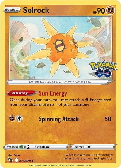 Solrock, Pokemon GO 039/078