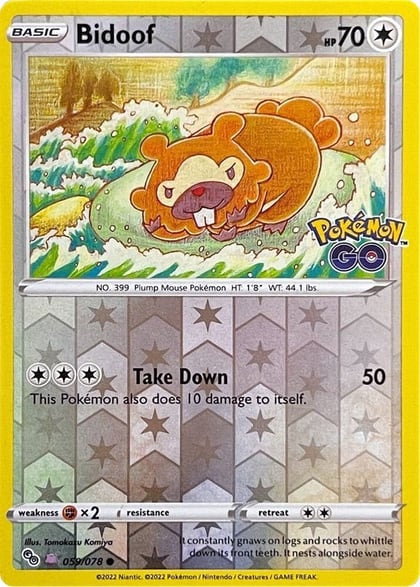 Bidoof (Peelable Ditto), Pokemon GO 059/078