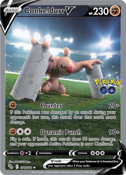 Conkeldurr V (Alternate Full Art), Pokemon GO 074/078