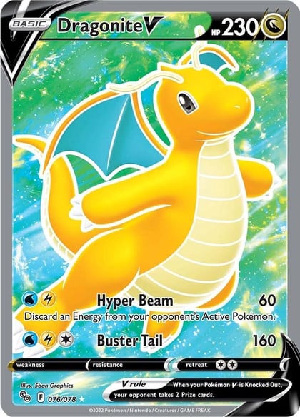 Dragonite V (Full Art), Pokemon GO 076/078