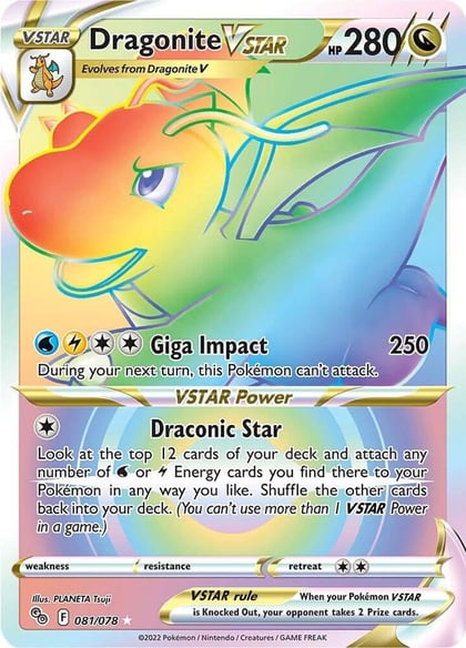 Dragonite VSTAR (Secret), Pokemon GO 081/078