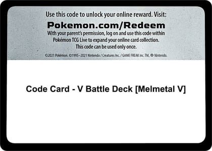 Code Card - V Battle Deck [Melmetal V], Pokemon GO P284193