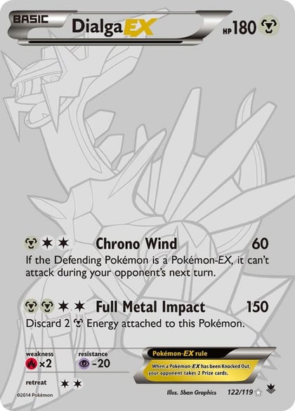 Dialga EX (122 Secret Rare), XY - Phantom Forces 122/119