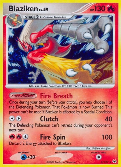Blaziken, Platinum 3/127