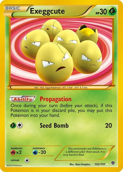 Exeggcute (102 Secret Rare), Plasma Blast 102/101