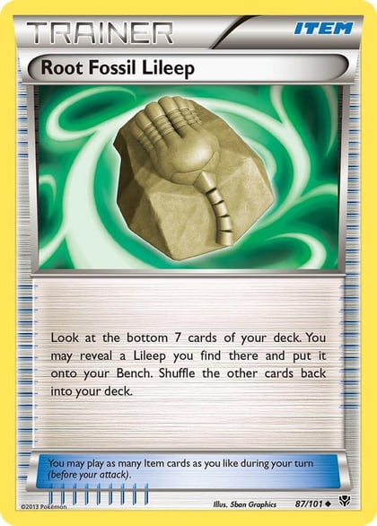 Root Fossil Lileep, Plasma Blast 87/101