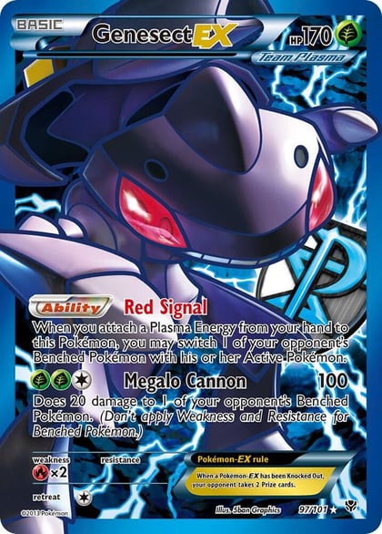 Genesect EX (Team Plasma) (97 Full Art), Plasma Blast 97/101