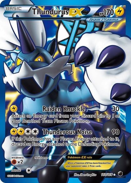 Thundurus EX (Team Plasma) (110 Full Art), Plasma Freeze 110/116