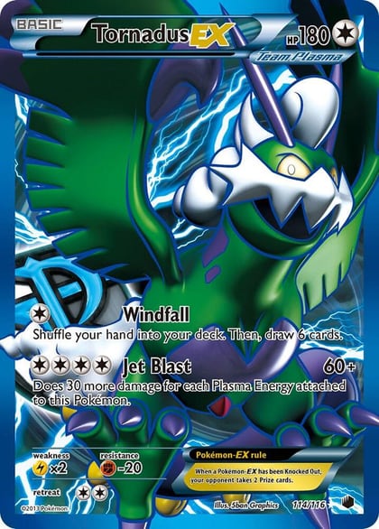 Tornadus EX (Team Plasma) (114 Full Art), Plasma Freeze 114/116