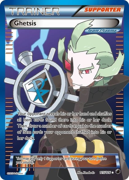 Ghetsis (Team Plasma) (Full Art), Plasma Freeze 115/116