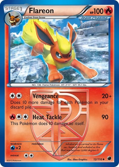 Flareon (Team Plasma), Plasma Freeze 12/116