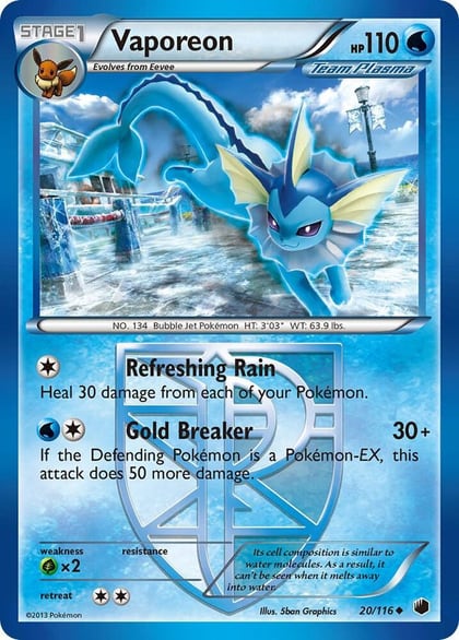 Vaporeon (Team Plasma), Plasma Freeze 20/116