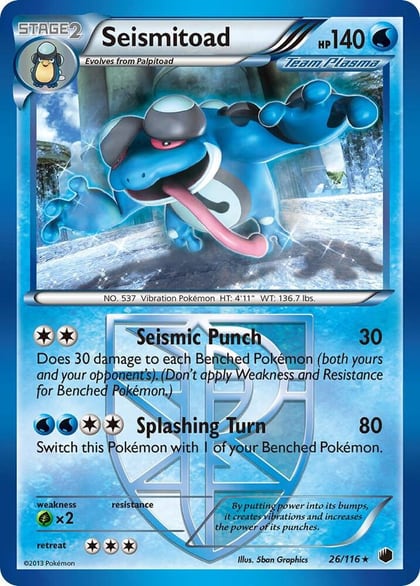 Seismitoad (Team Plasma), Plasma Freeze 26/116
