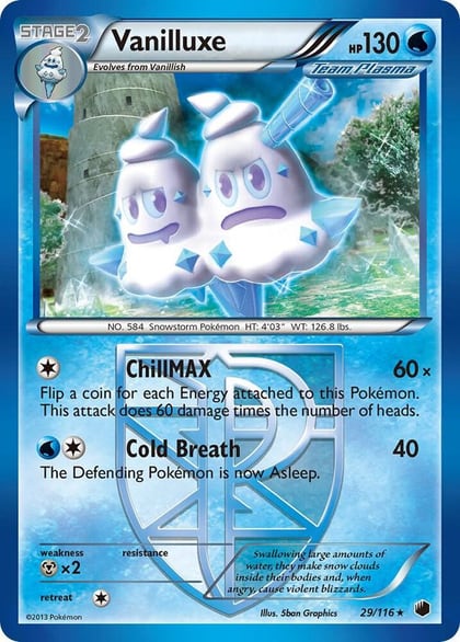 Vanilluxe (Team Plasma), Plasma Freeze 29/116