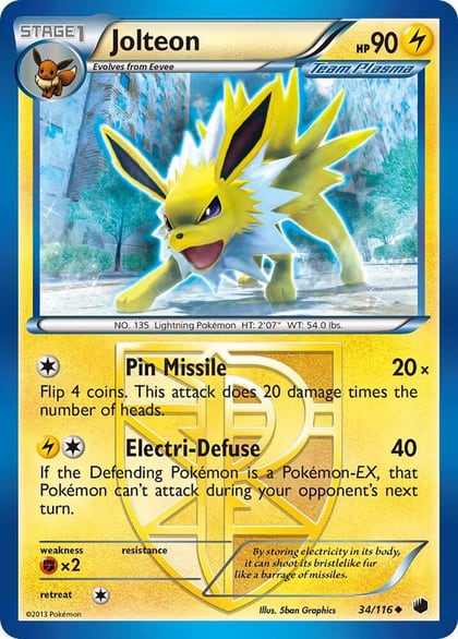 Jolteon (Team Plasma), Plasma Freeze 34/116