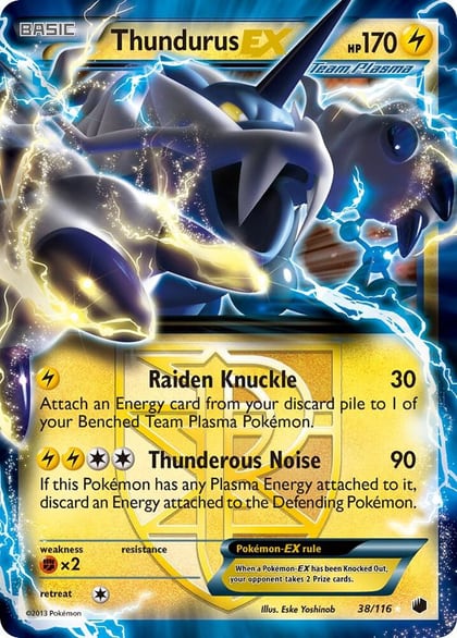 Thundurus EX (Team Plasma), Plasma Freeze 38/116