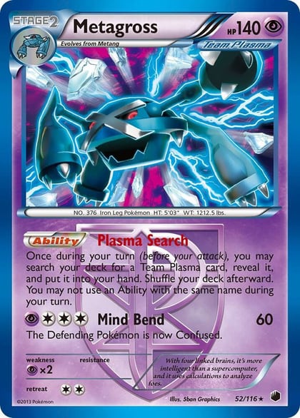 Metagross (Team Plasma), Plasma Freeze 52/116