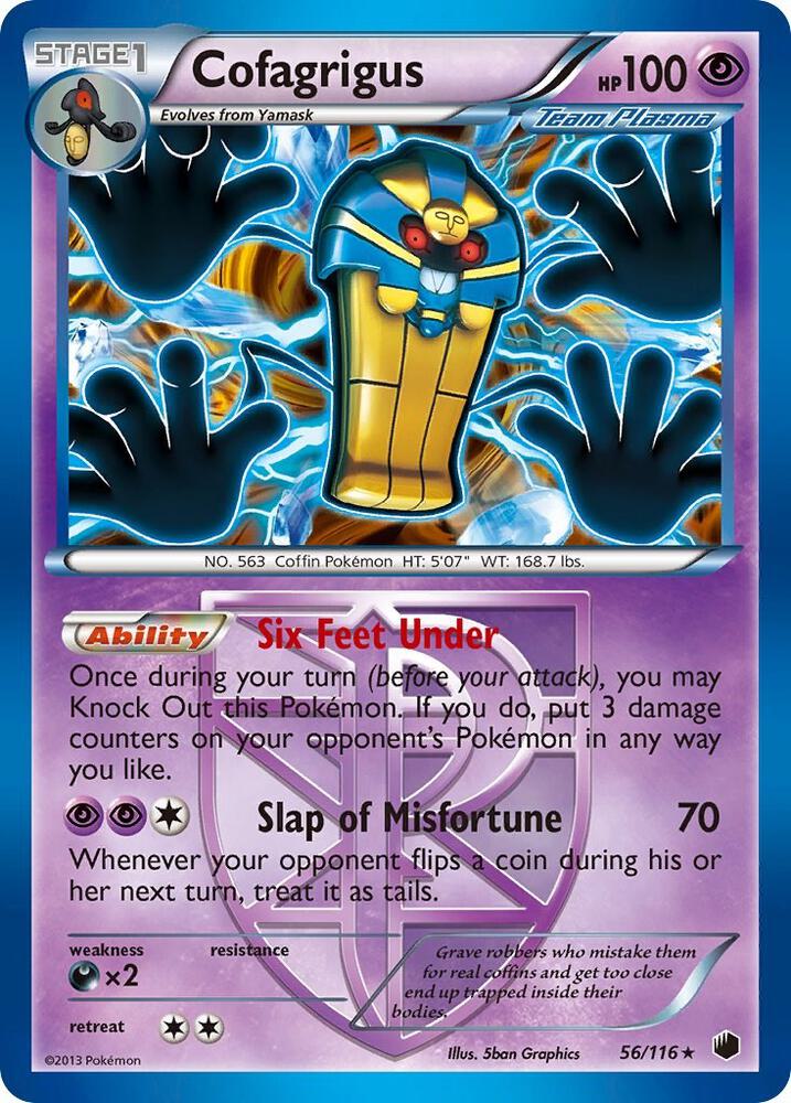 Cofagrigus (Team Plasma) (56), Plasma Freeze 56/116