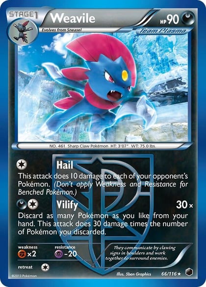 Weavile (Team Plasma), Plasma Freeze 66/116
