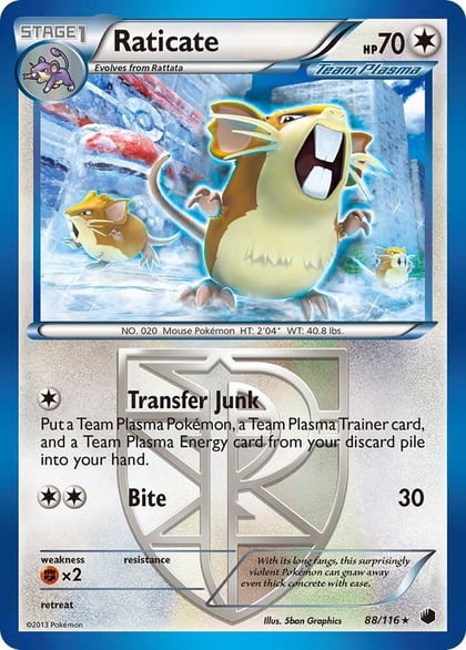 Raticate (Team Plasma), Plasma Freeze 88/116