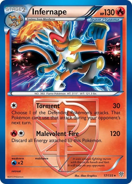 Infernape (Team Plasma), Plasma Storm 17/135
