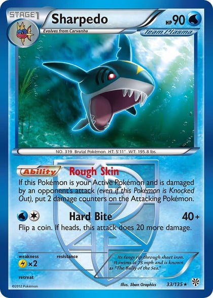 Sharpedo (Team Plasma), Plasma Storm 33/135