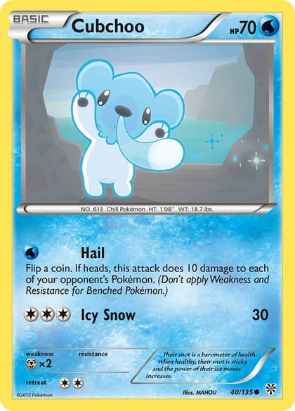 Cubchoo, Plasma Storm 40/135