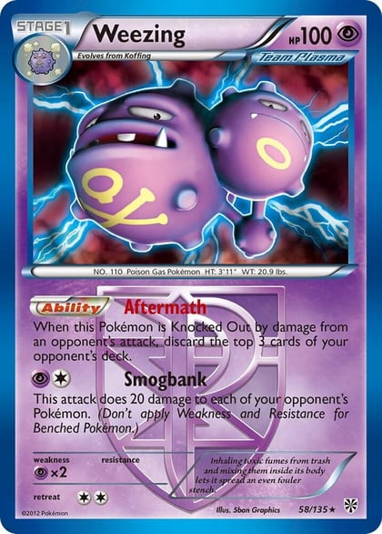 Weezing (Team Plasma), Plasma Storm 58/135
