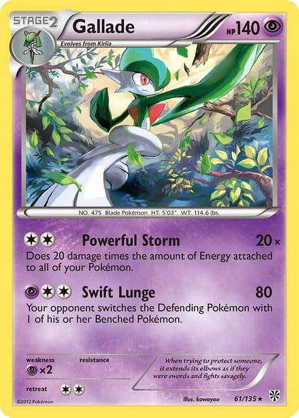 Gallade, Plasma Storm 61/135